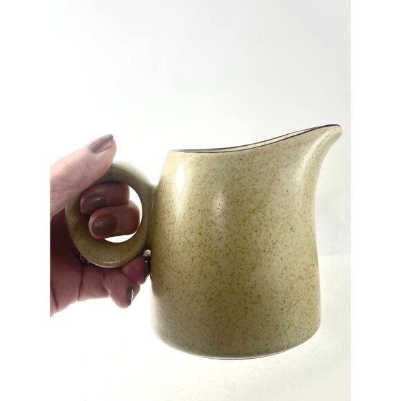 Noritake Stoneware Gingerbread Pitcher Japan Vintage Beige - Picture 4 of 5